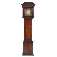 A George II Oak and Mahogany Tall Case Clock