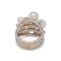 DAVID YURMAN, CULTURED PEARL AND DIAMOND 'LARGE PEARL CLUSTER' RING