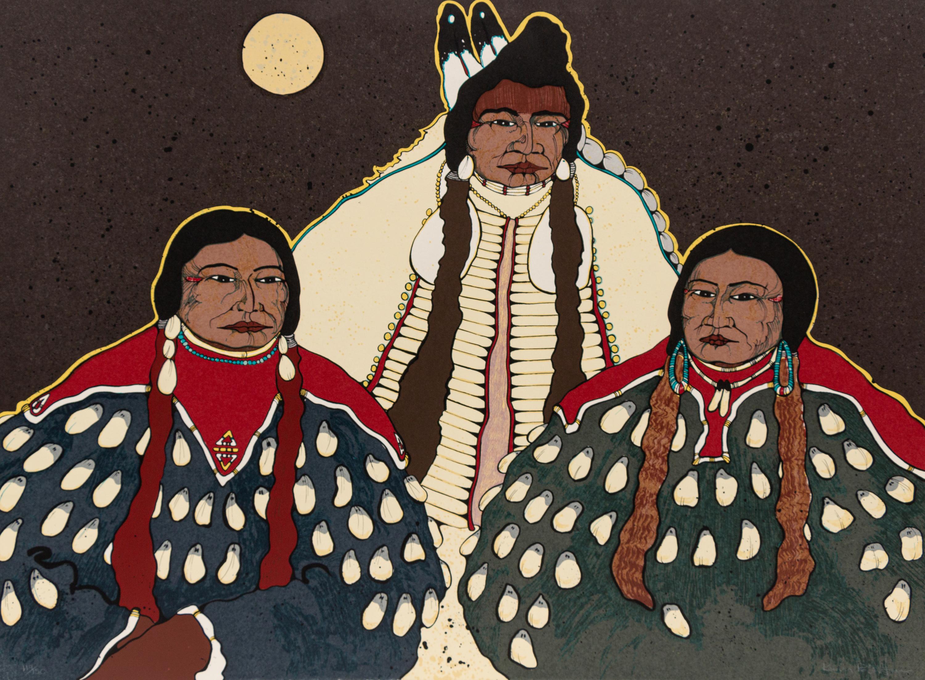 Chief with Two Women, edition 119/150