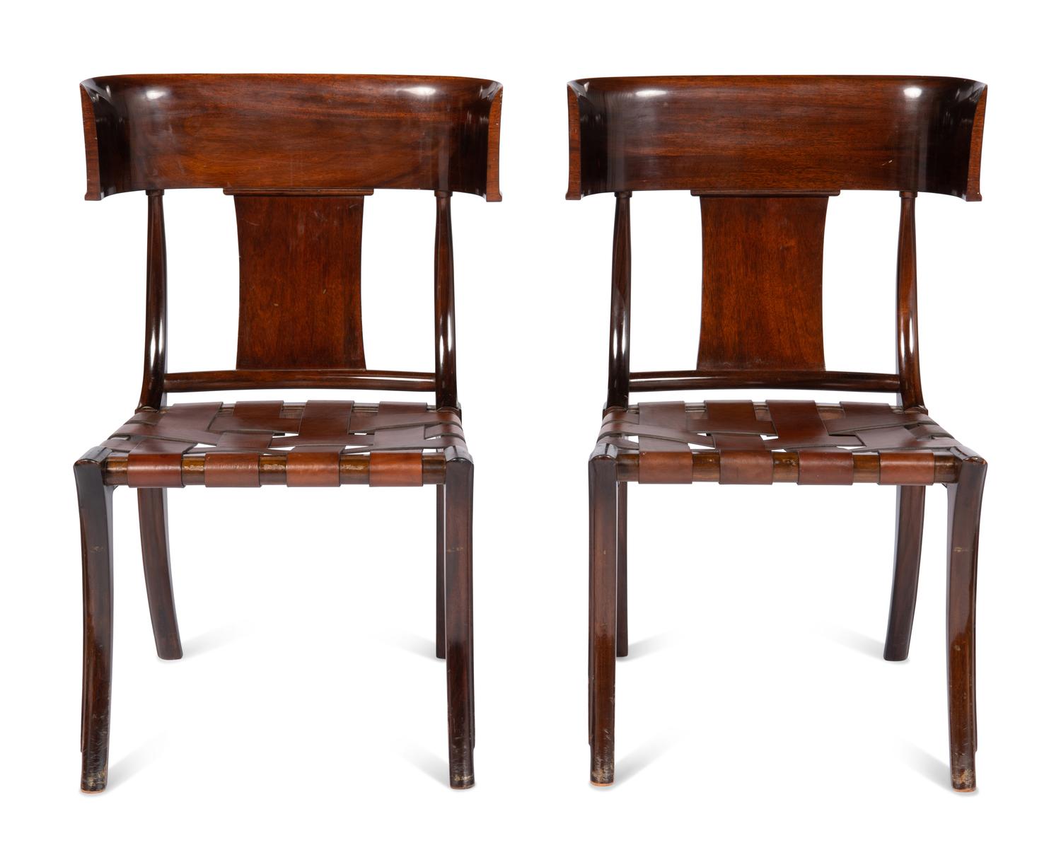 A Pair of Mahogany Klismos Chairs