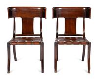 A Pair of Mahogany Klismos Chairs