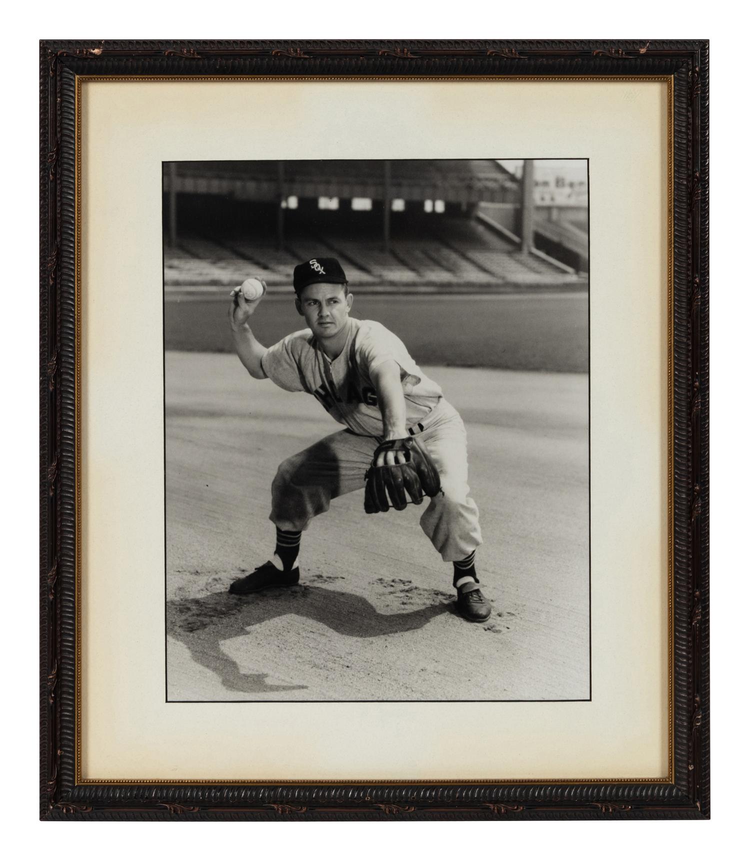 A Group of 14 Photographs of Various Chicago Baseball Players Formerly Displayed at Mike Ditka’s Restaurant