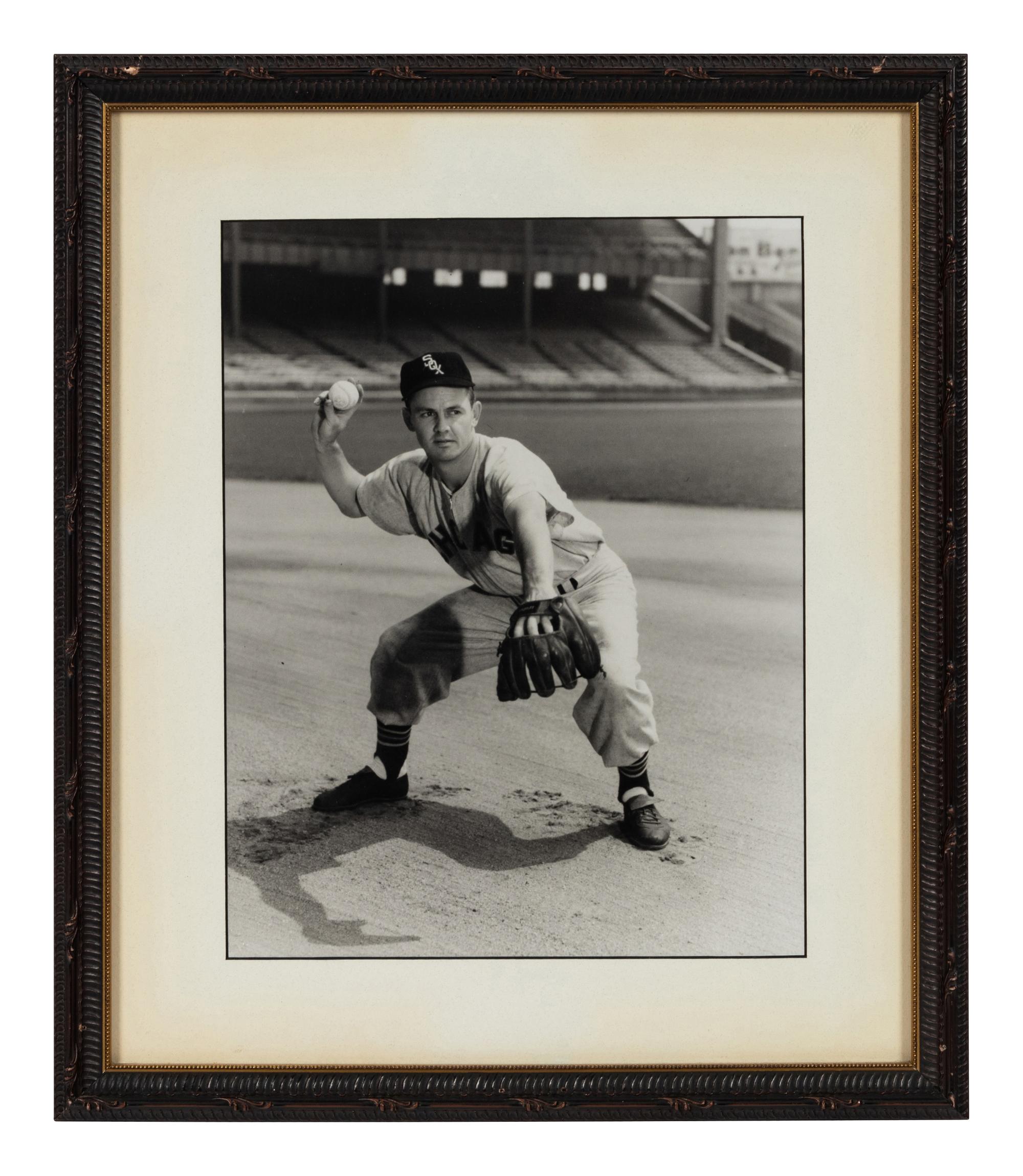A Group of 14 Photographs of Various Chicago Baseball Players Formerly Displayed at Mike Ditka’s Restaurant