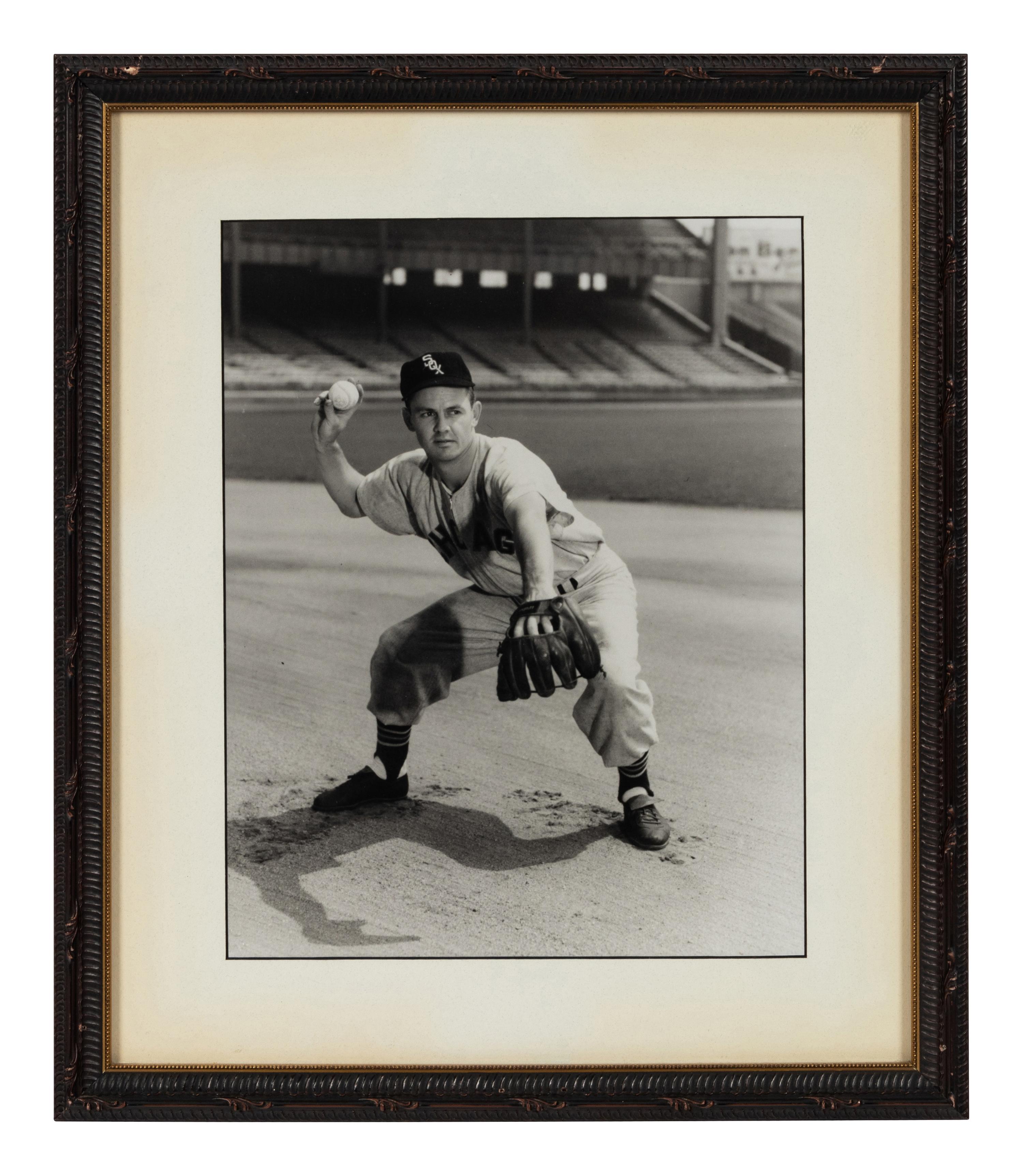 A Group of 14 Photographs of Various Chicago Baseball Players Formerly Displayed at Mike Ditka’s Restaurant