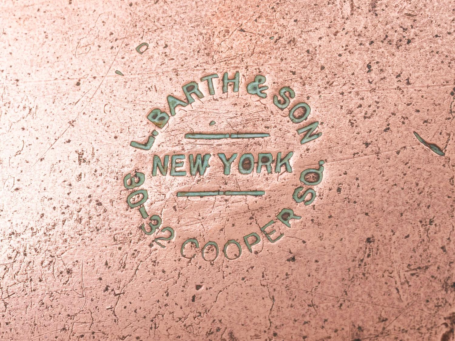 An American Copper Roasting Pan with Cover