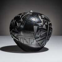 Carved Blackware Pottery Jar August 2008