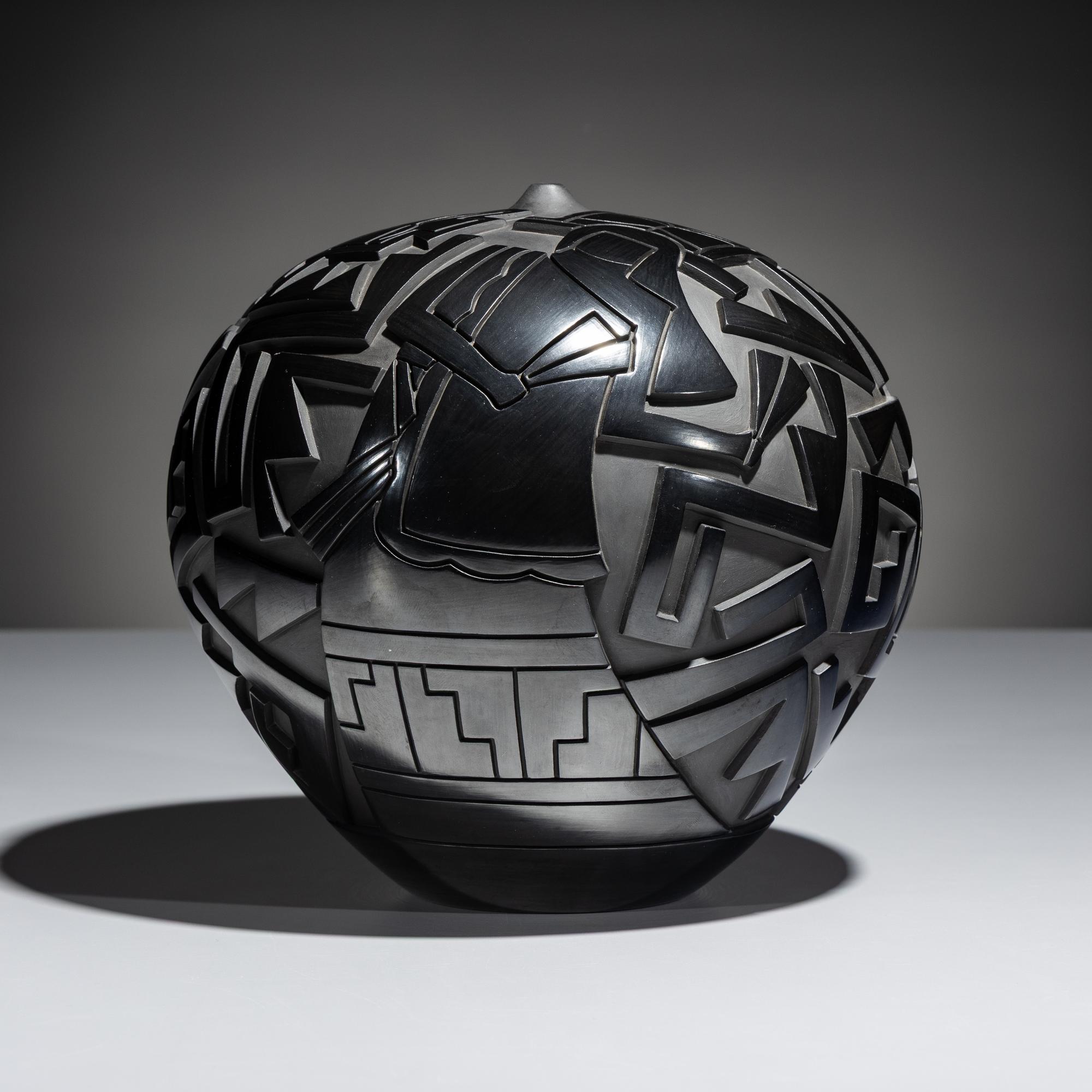 Carved Blackware Pottery Jar August 2008