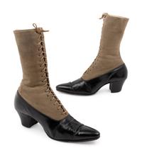 Collection of Footwear; Four Pairs of Boots, Two Pairs of Spats, 19th and Early 20th Century