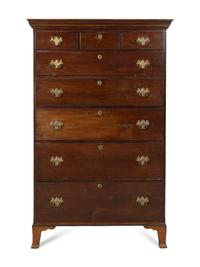 An American Mahogany Tall Chest