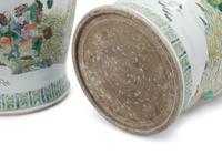 A Pair of Famille Verte Porcelain Jars