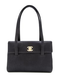 A Chanel Black Satin Small Flap Handbag, 7.5" x 5.5" x 1.75"; Handle drop: 5.5".