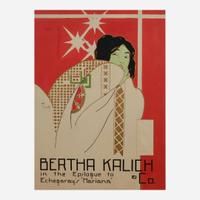 Alfonso Iannelli (American/Italian, 1888-1965) Original Maquette for “Bertha Kalich & Co. in the Epilogue to Echeparay’s ‘Mariana’” Poster