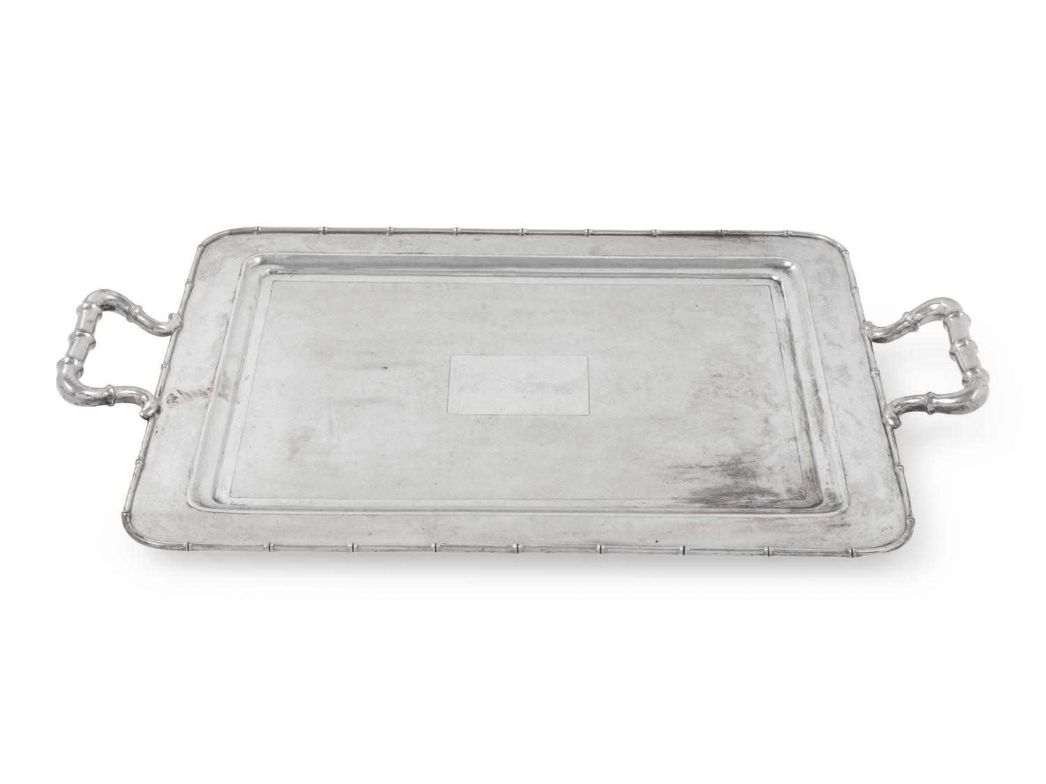 A Chinese Export Silver Platter