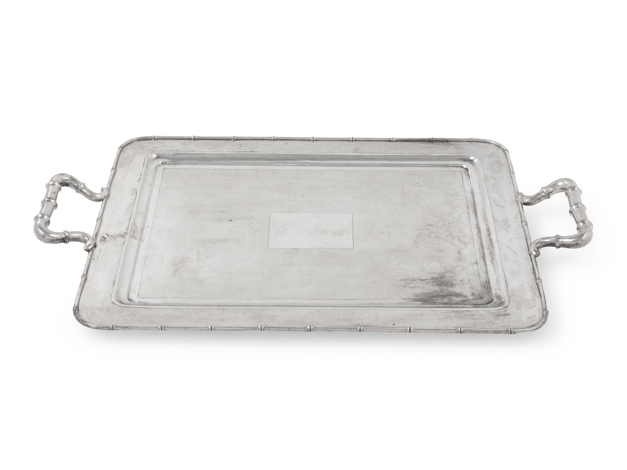 A Chinese Export Silver Platter