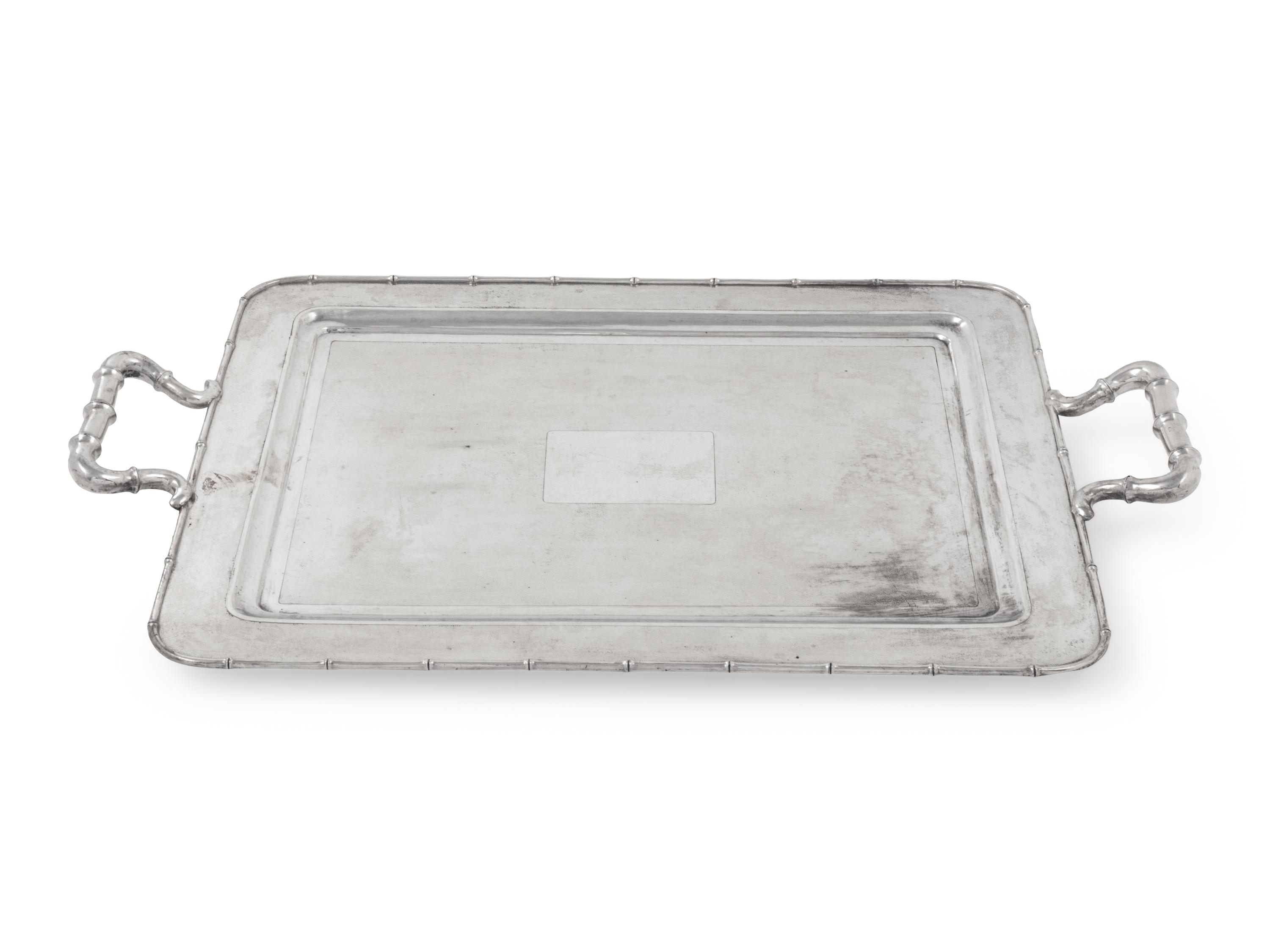 A Chinese Export Silver Platter