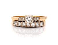A Collection of 14 Karat Bicolor Gold and Diamond Rings,