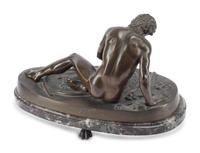 A Patinated Bronze Figure of The Dying Gaul
