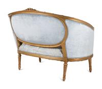 A Louis XVI Style Giltwood Settee