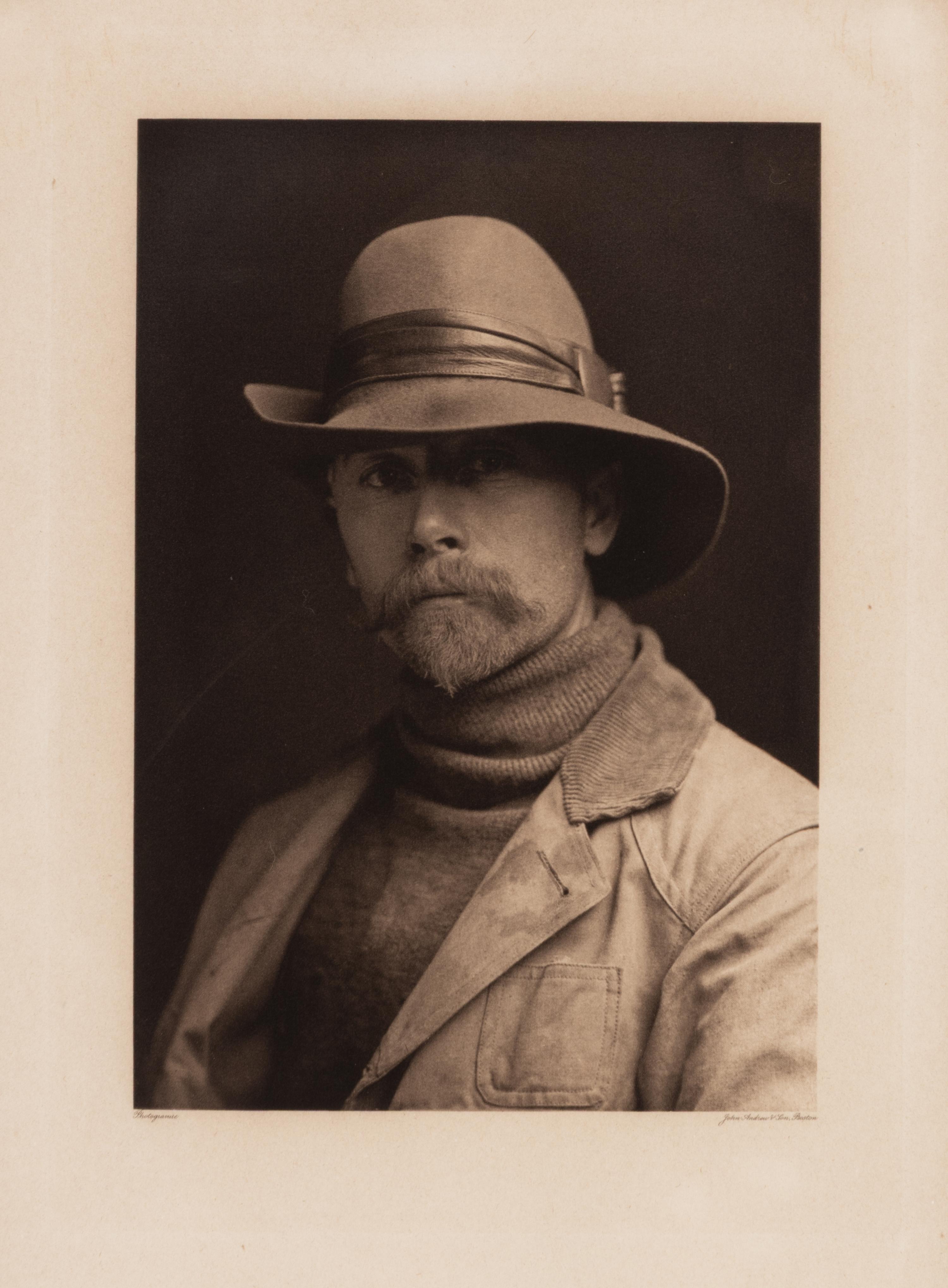 [Native American]. Curtis, Edward S. (1868-1952). Self portrait of Edward S. Curtis, ca 1899.
