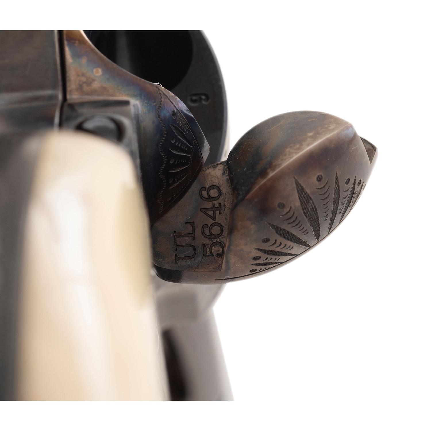*Engraved Uberti Cattleman .45 Colt With Mother Of Pearl Grips in Box