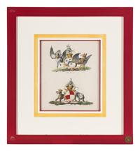 A Set of Ten English Engravings of Coats of Arms