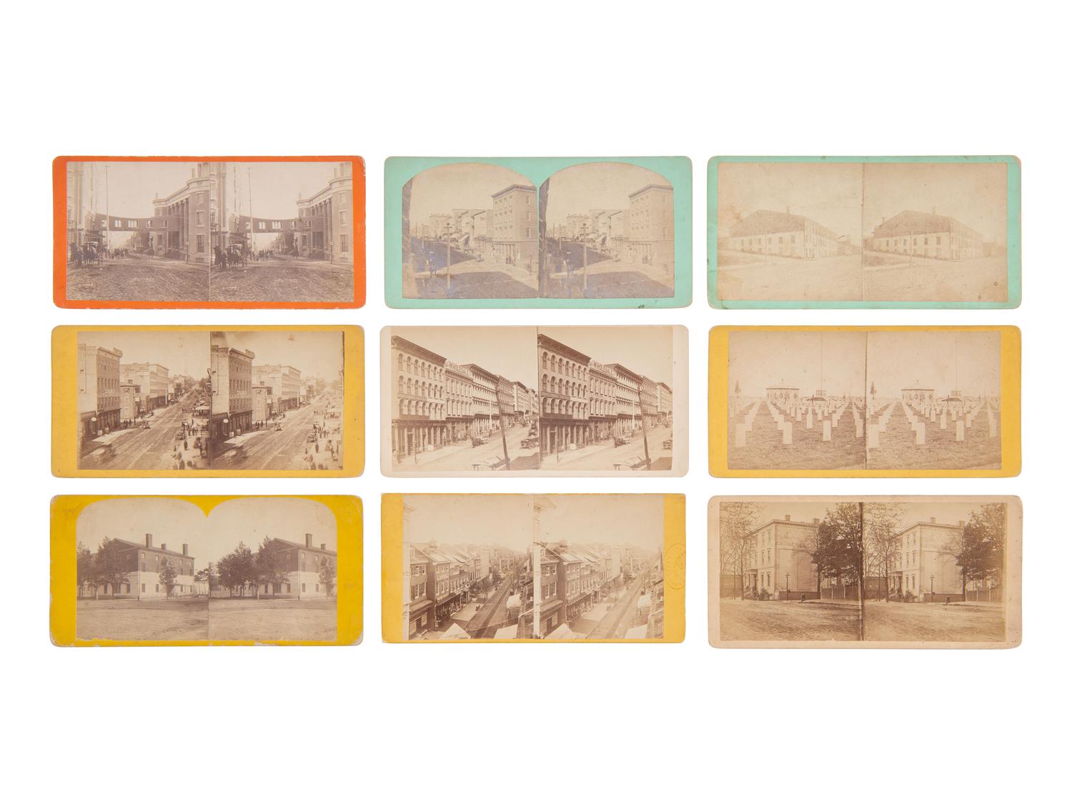 [CIVIL WAR]. A group of 35 stereoviews featuring sites and scenes around Richmond, VA and Atlanta, GA.