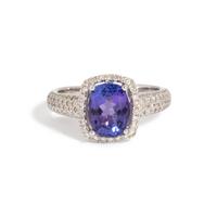TANZANITE AND DIAMOND RING