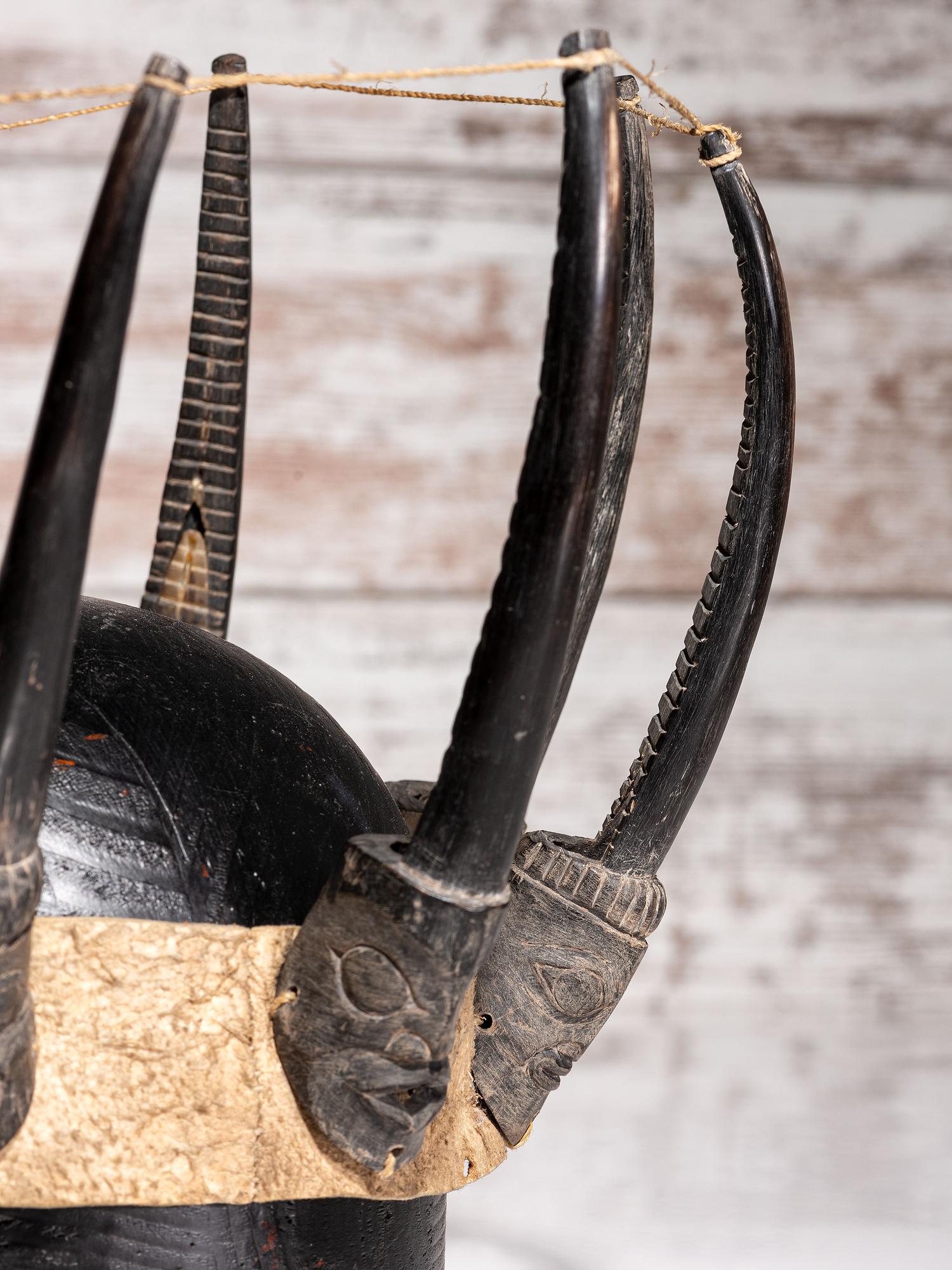 Northwest Coast Carved Mountain Goat Crown