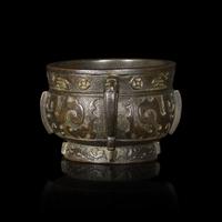 A Chinese Archaistic Bronze Gui -Form Incense Burner 仿古銅簋式爐