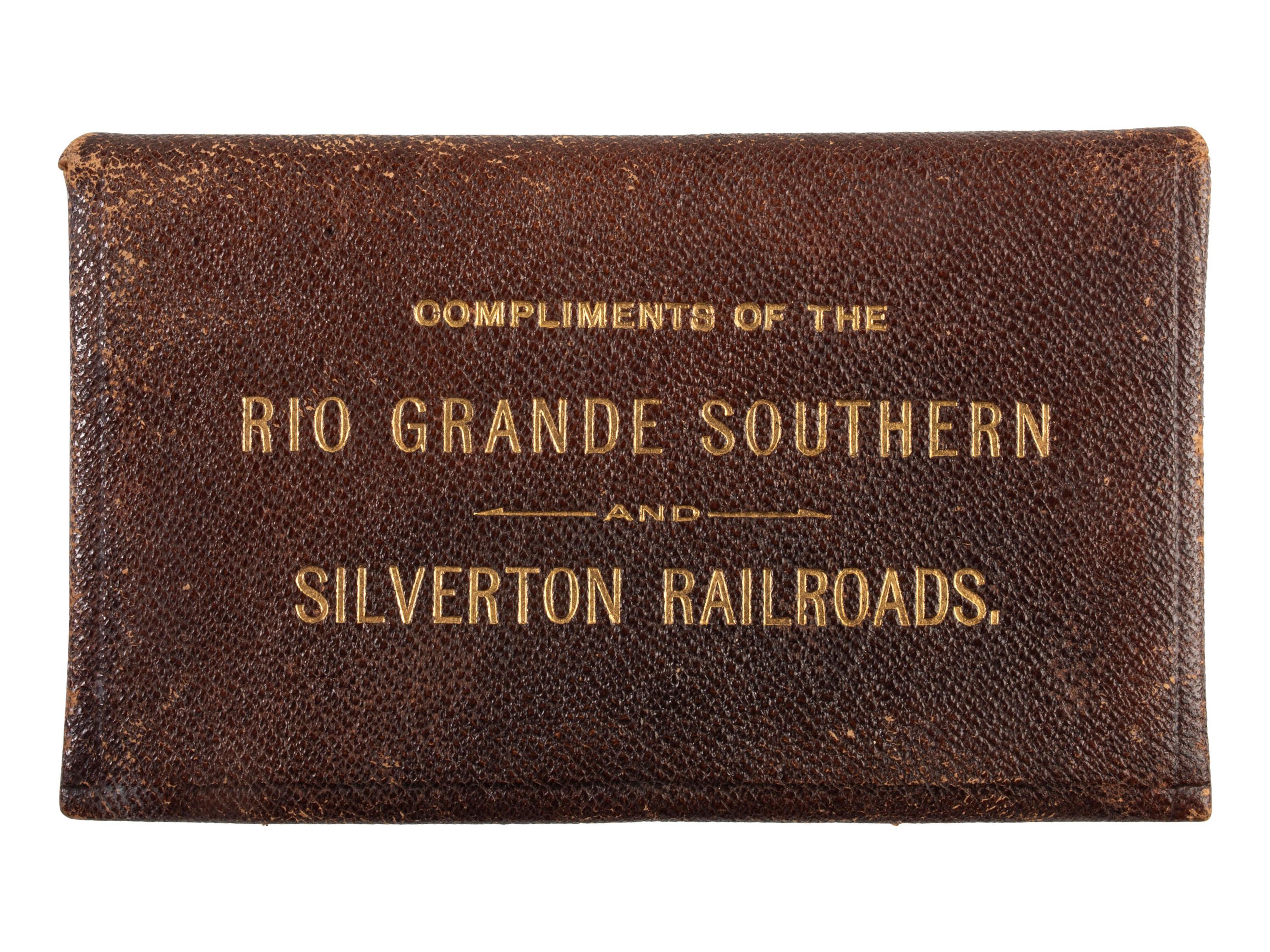 [WESTERN AMERICANA] -- [TRANSPORTATION]. Silverton Railroad silver filigree pass. Santa Fe, NM: S. Spitz, 1892.