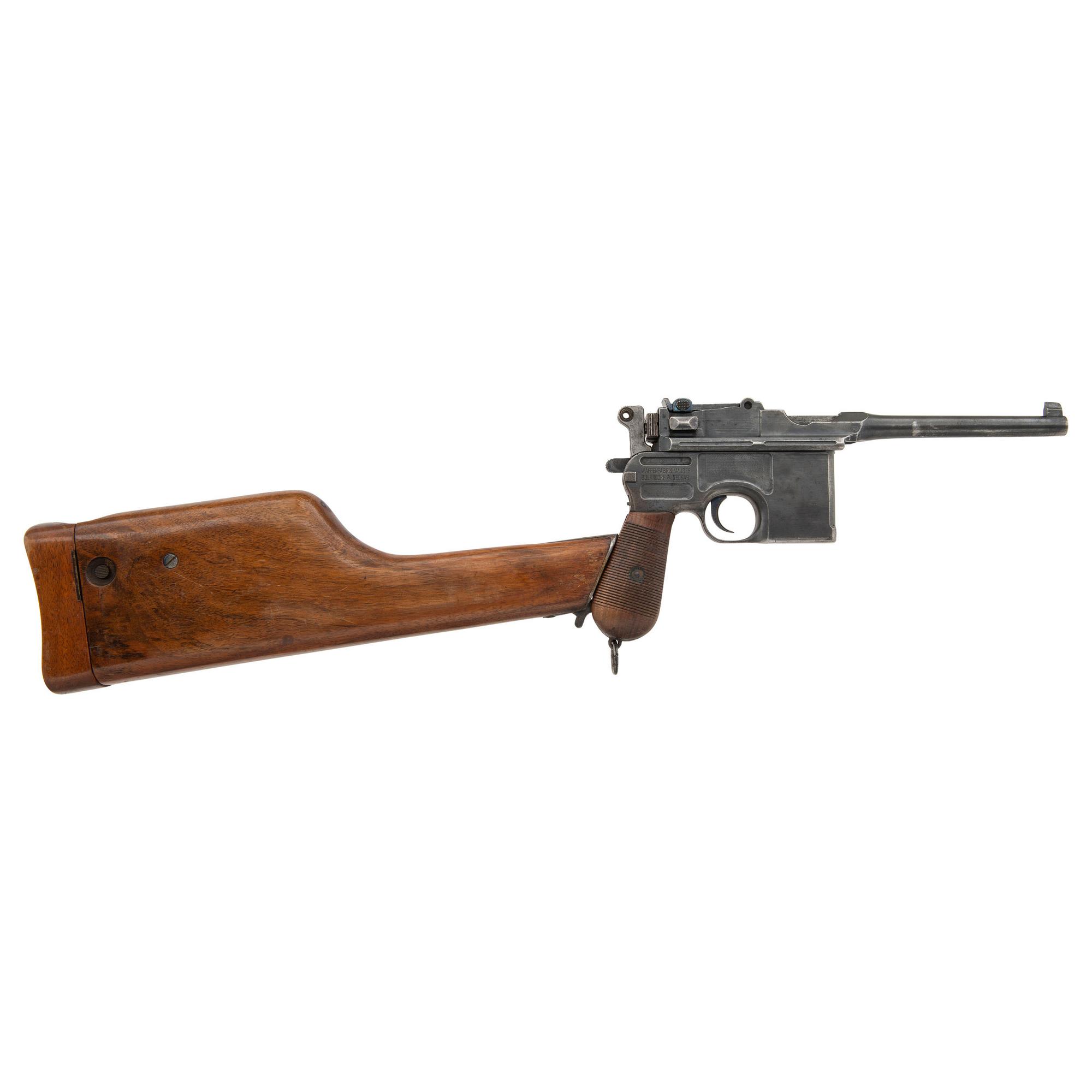 **Wartime Commercial Mauser Model C96/12 Broomhandle Pistol with Military Acceptance Mark and Matching Numbered Shoulder Stock Holster