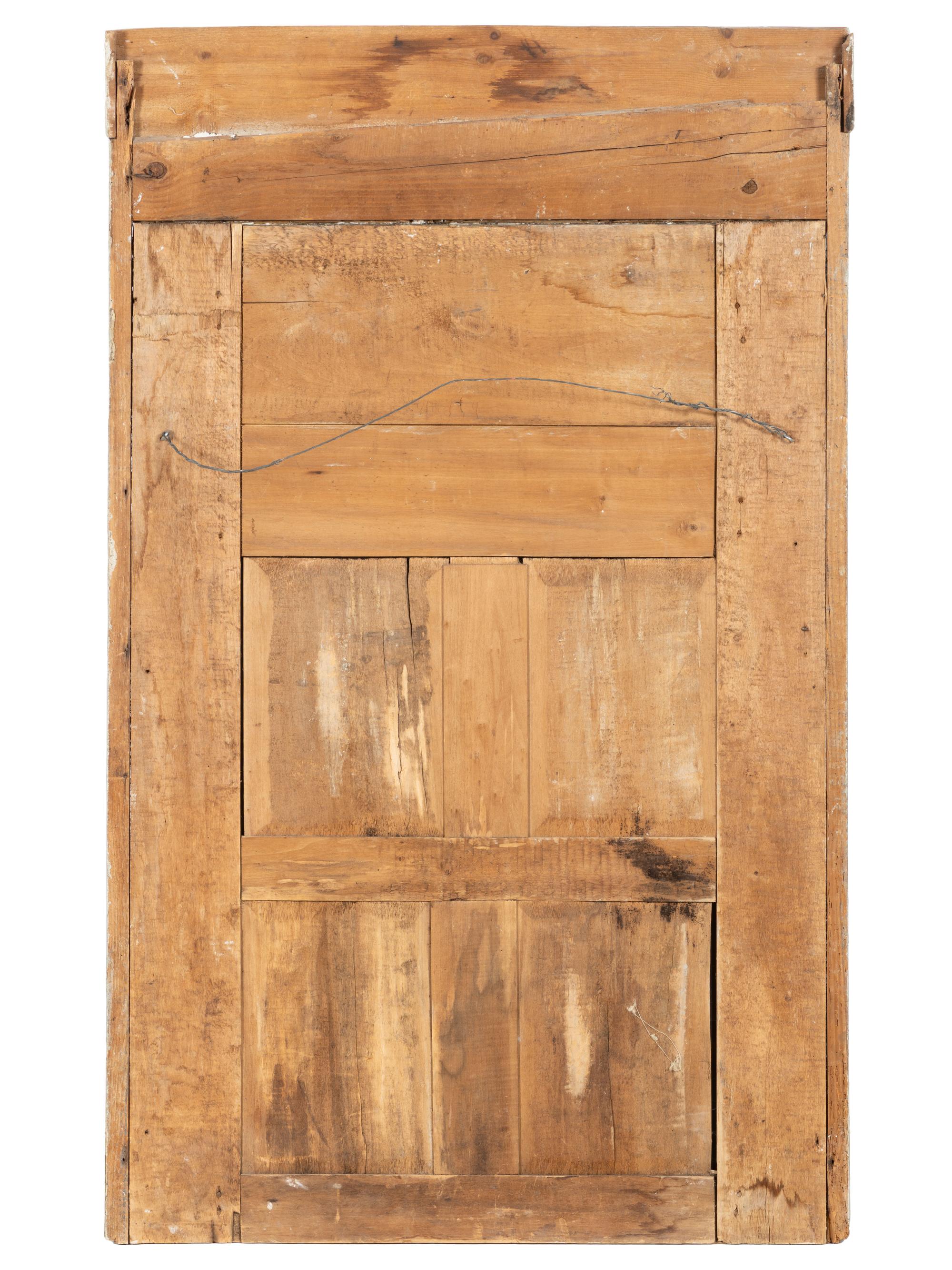 A French Provincial Painted and Parcel Gilt Mirror