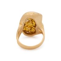 YELLOW GOLD AND GOLD NUGGET RING