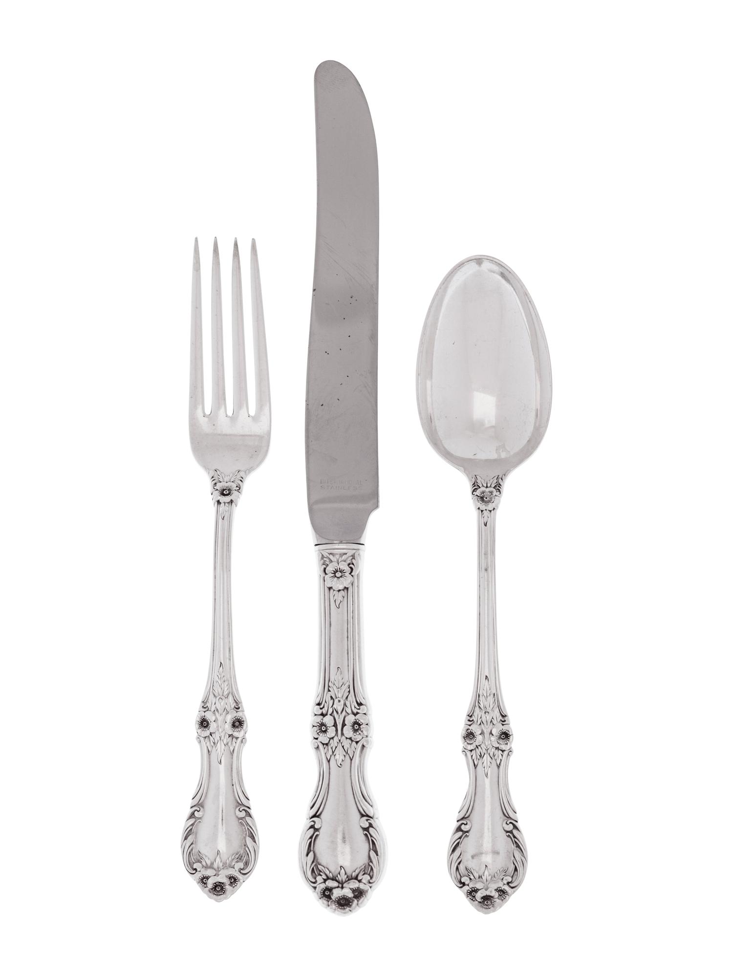 An American Silver Flatware Service