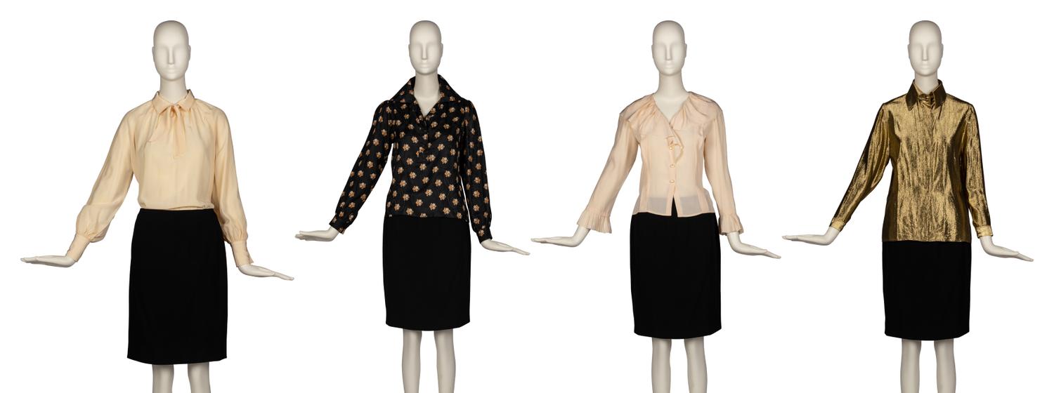Four Blouses by Saint Laurent and Chloé, 1970-80s