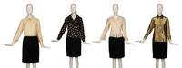 Four Blouses by Saint Laurent and Chloé, 1970-80s