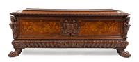 An Italian Renaissance Walnut Cassone Height 27 1/2 x width 72 x depth 27 inches. — 16TH CENTURY