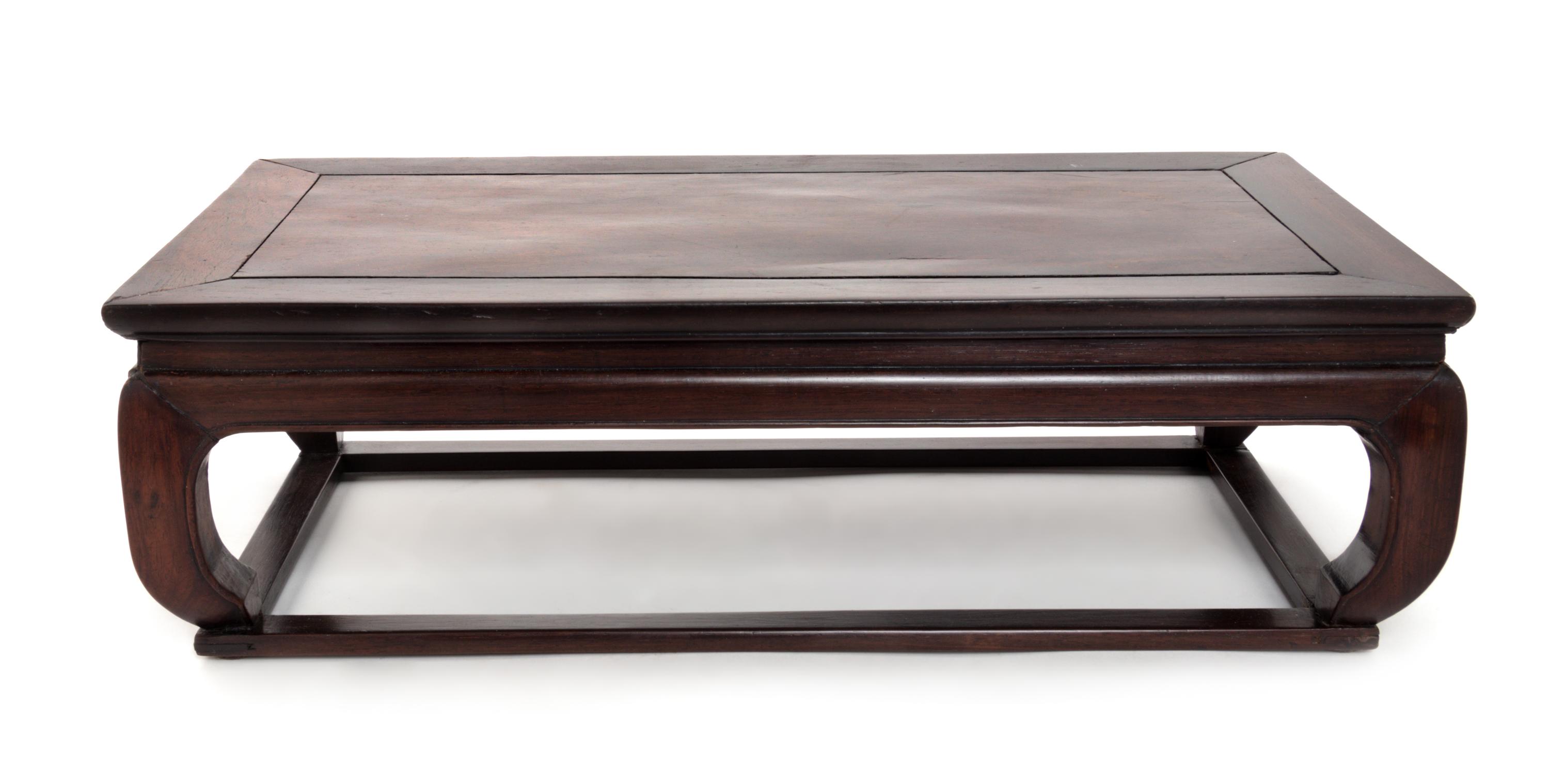A Hardwood Rectangular Stand Length 15 1/4 inches. — QING DYNASTY (1644-1912)