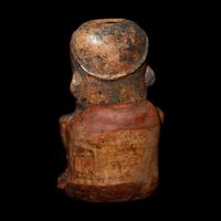A Cauca Funerary Vessel in the Form of a Seated Thinker (Pensador)