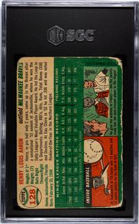 A 1954 Topps Hank Aaron Rookie Baseball Card No. 128 (SGC AUTHENTIC)