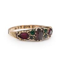 Georgian, Multigem and Yellow Gold Ring