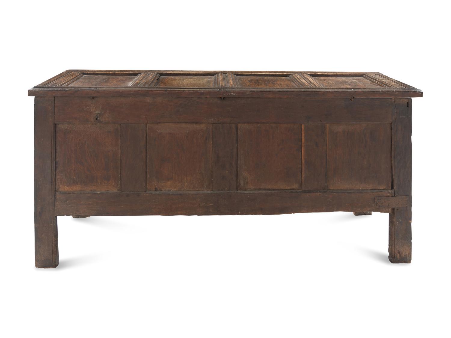 A Charles II Oak and Marquetry Blanket Chest