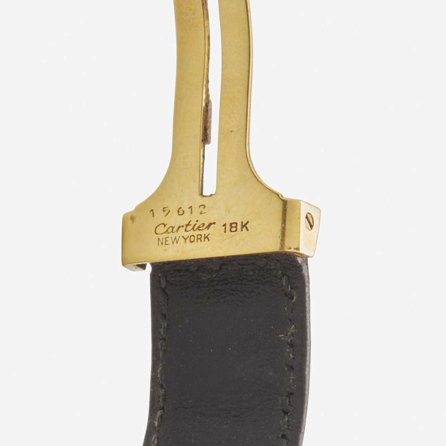 Ladies 18K Yellow Gold Cartier Tank Wristwatch Cartier NY, 1971