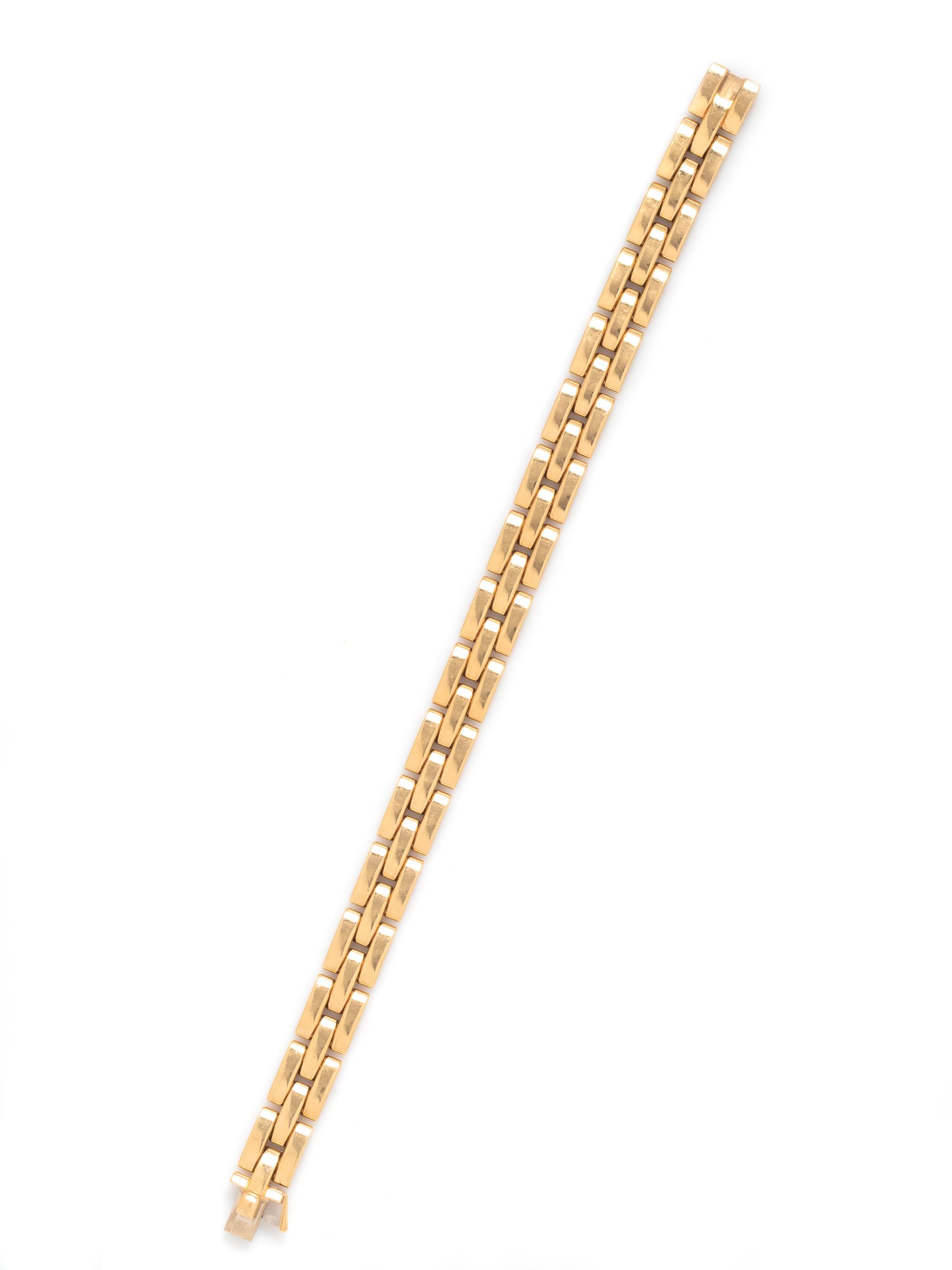 CARTIER, YELLOW GOLD 'MAILLON PANTHÈRE' BRACELET