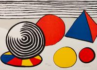A pair of prints (Composition VII; Three Pyramids)