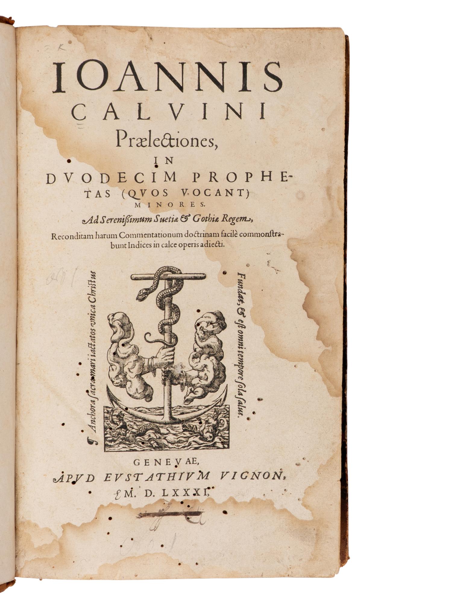 [Religion] Calvin, John. Group of 5 Titles