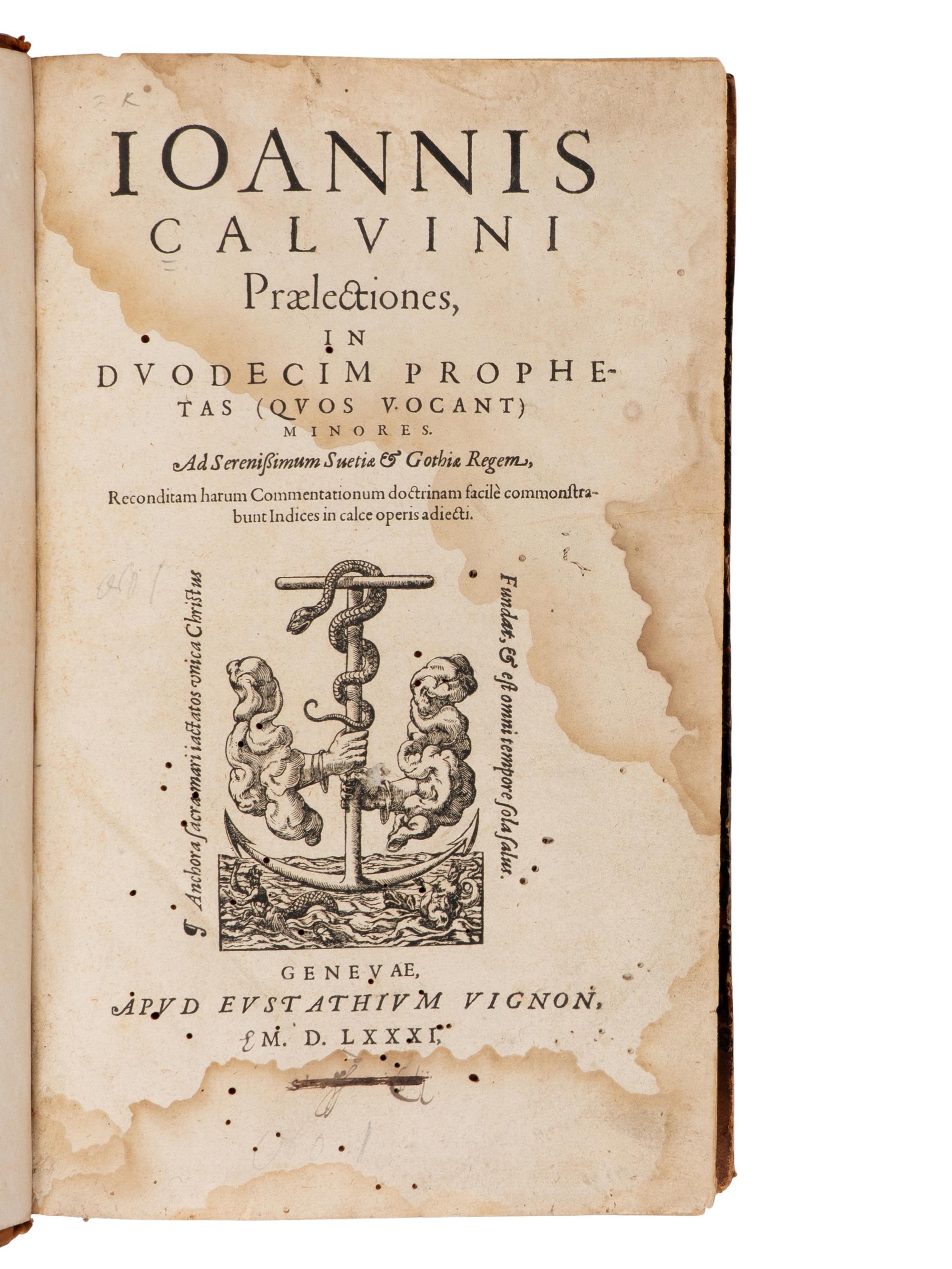 [Religion] Calvin, John. Group of 5 Titles