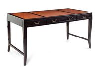 An Art Deco Style Leather-Inset Mahogany Writing Desk