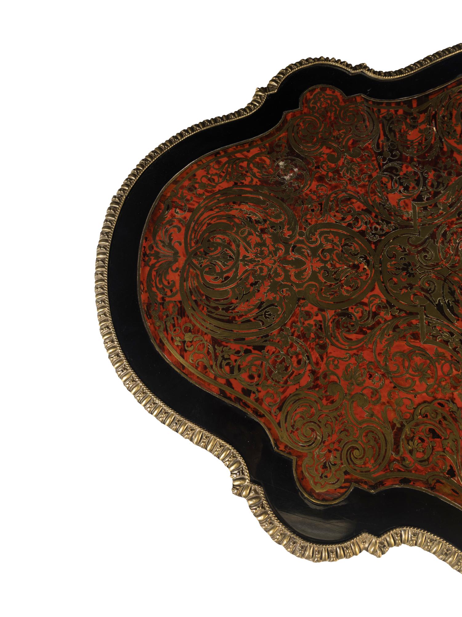 A Napoleon III Boulle Marquetry Center Table