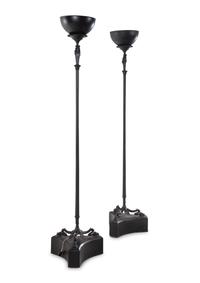 A Pair of Neoclassical Style Cast Metal Torchères